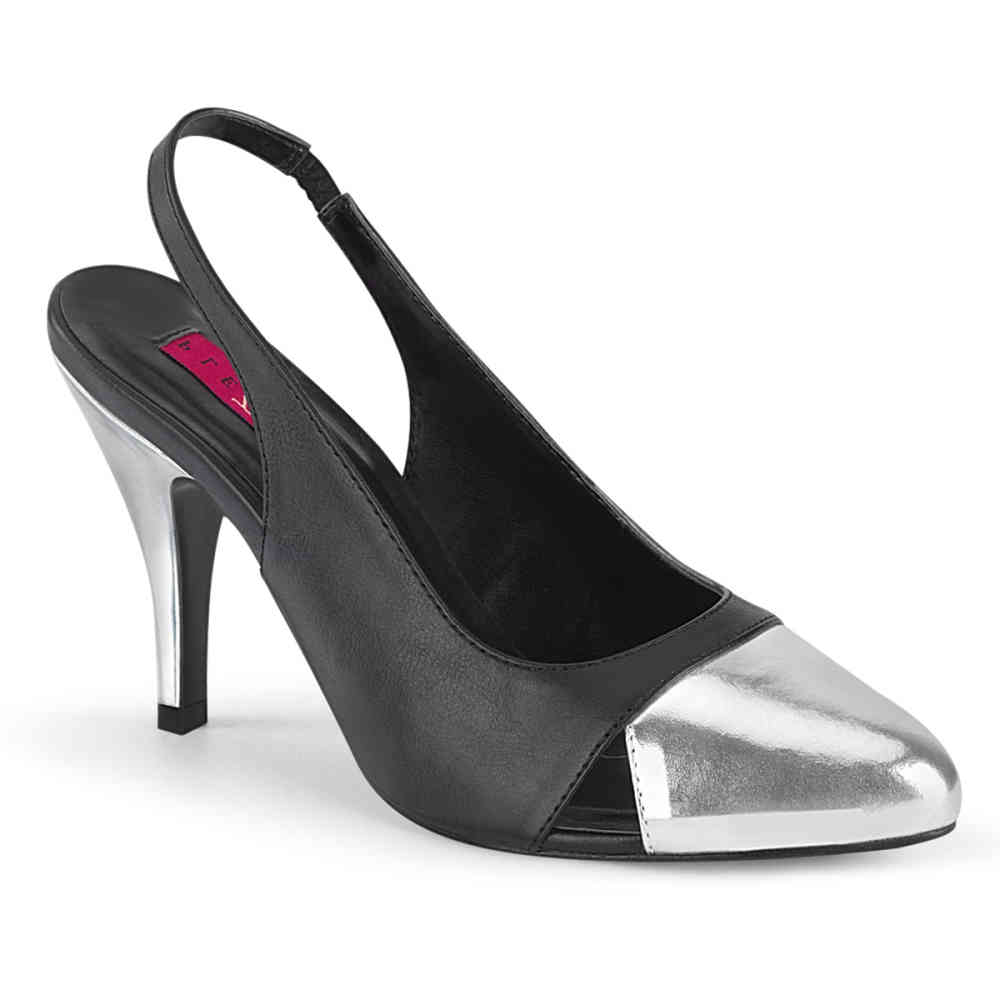 Pleaser Pink Label - DREAM-405 High Heels - Schwarz/Silberfarben